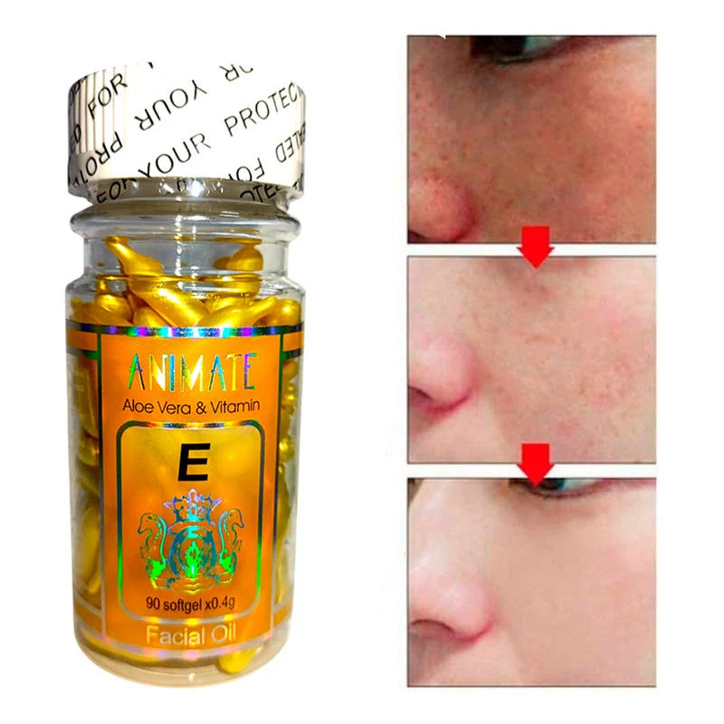 Cápsulas Faciales Vitamina E , Aloe Vera Capsula Gel 90pz - Image 4